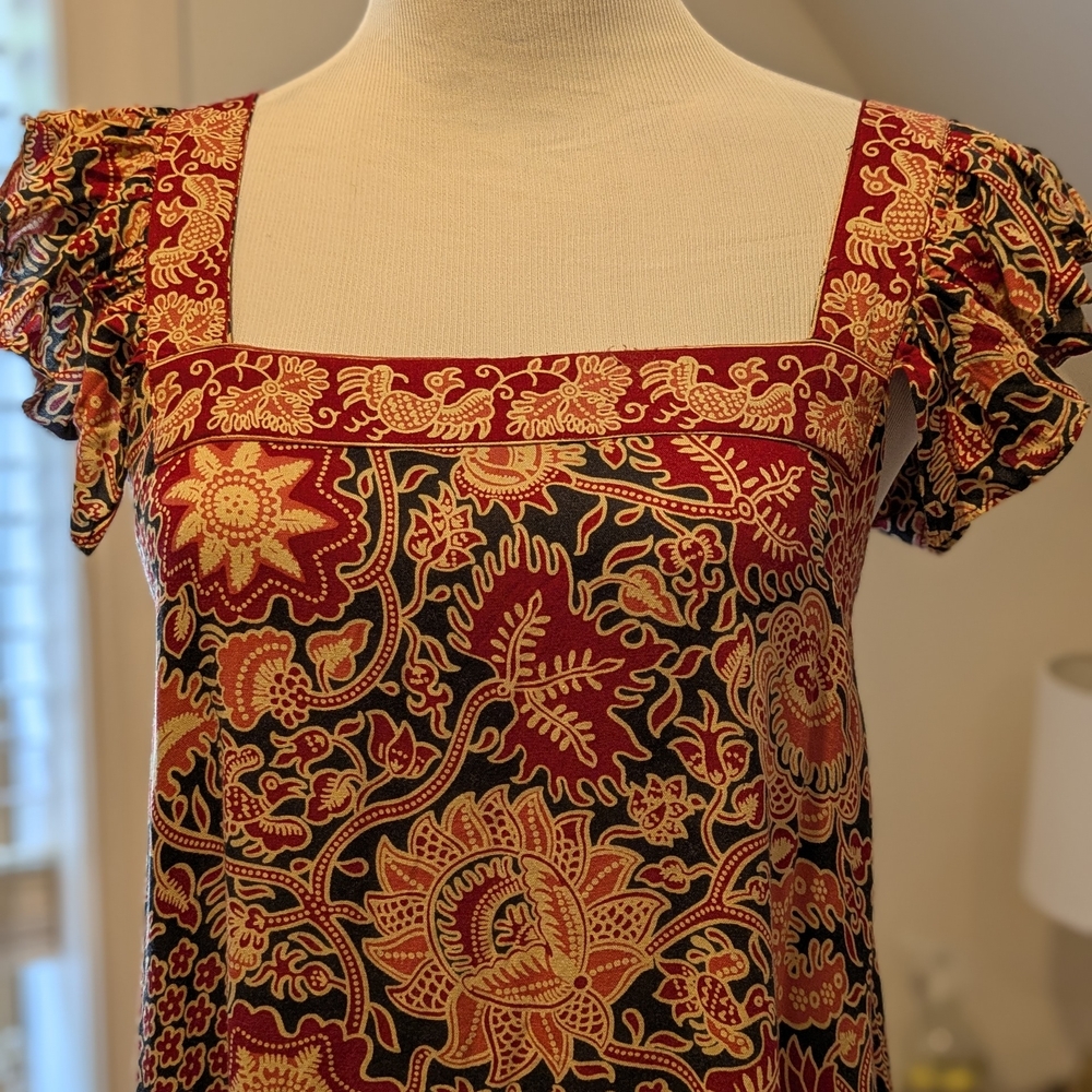 Long Maxi Floral Square Neck Dress with Ruffled Straps SM